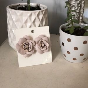 Large flower earrings